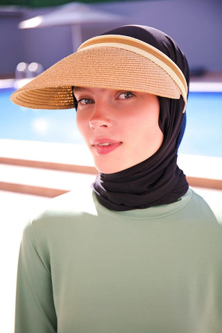 Camel Straw Visor Hat 14398 - By Baano