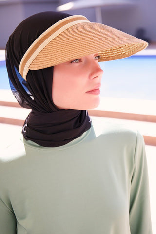 Camel Straw Visor Hat 14398 - By Baano