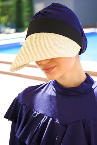 Beige Straw Visor Hat 14397 - By Baano