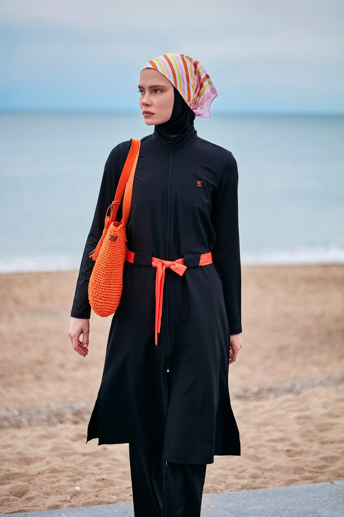 Woven Black Burkini Modest Swimwear M2419 Marina Modest