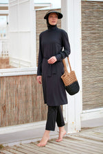 Lycra Black Burkini Modest Swimwear M2461 - By Baano