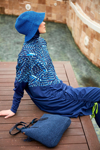 Woven Navy Burkini Modest Swimwear M2427 - By Baano