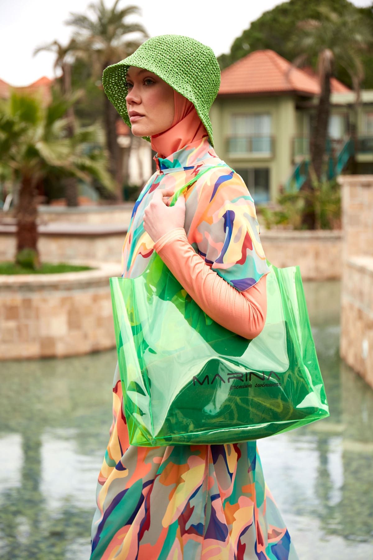 Green Beach Bag C2405 - By Baano