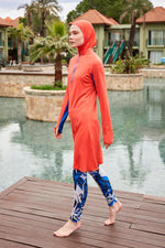Lycra Orange Burkini Modest Swimwear M2472 - By Baano