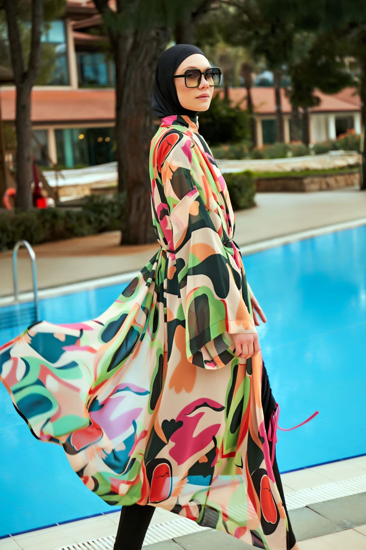 Colourful Pareo Kimono P2414 Marina Modest