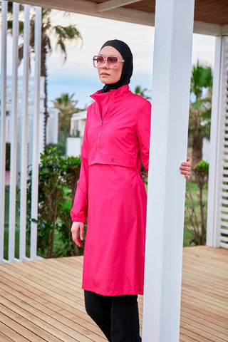 Woven Pink Burkini Modest Swimwear M2408 - By Baano