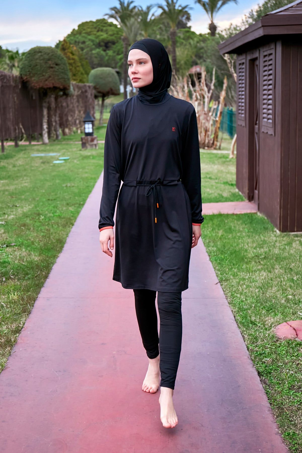 Lycra Black Burkini Modest Swimwear M2478 - By Baano