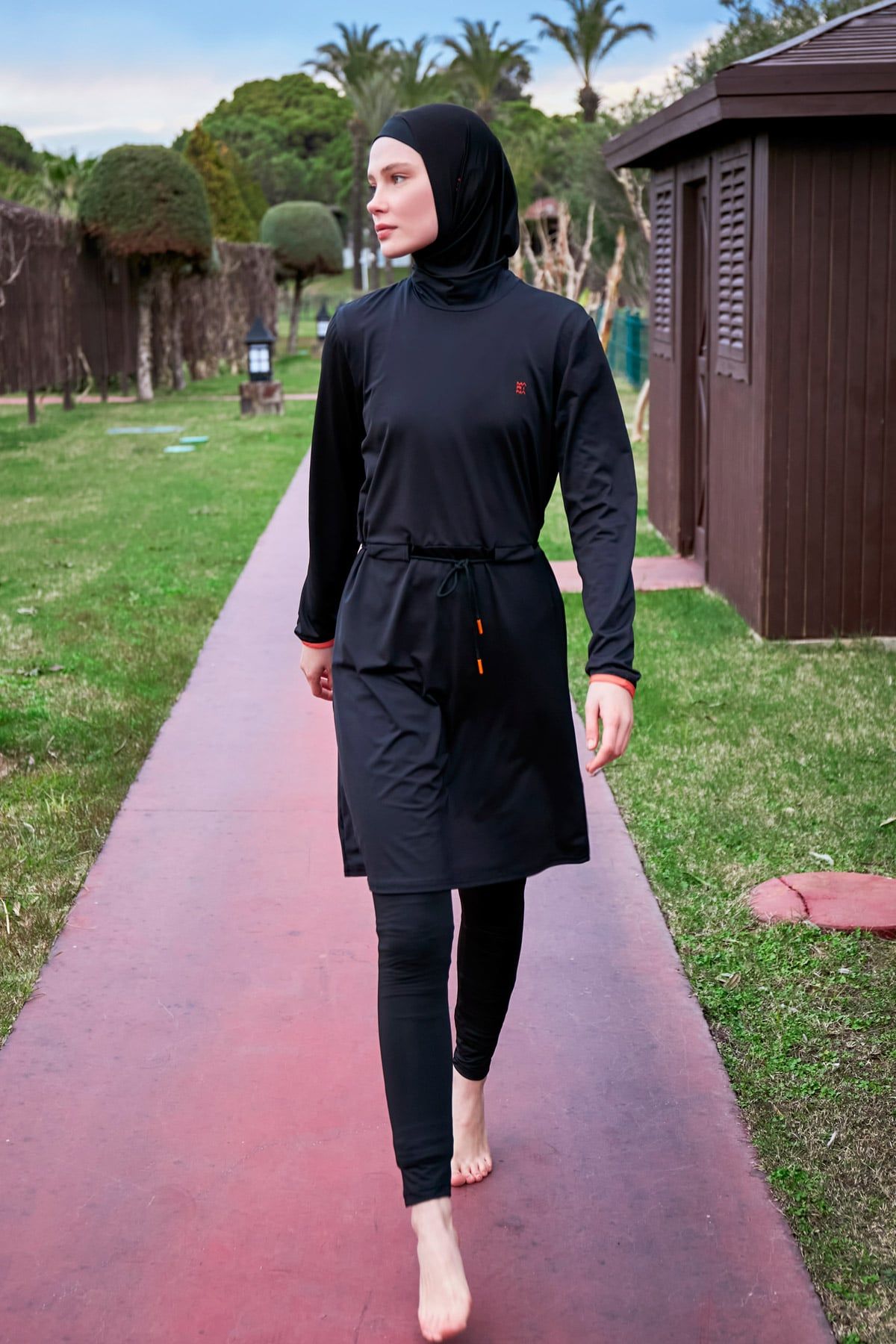 Lycra Black Burkini Modest Swimwear M2478 - By Baano