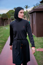 Lycra Black Burkini Modest Swimwear M2478 - By Baano