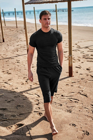 Black Men's Shorts S2407 - By Baano