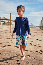 Woven Navy Boys Shorts B2431 Marina Modest