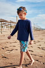 Woven Navy Boys Shorts B2431 Marina Modest