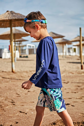 Woven Navy Boys Shorts B2431 - By Baano