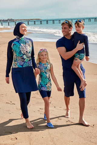 Lycra Navy Burkini Modest Swimwear M2490 - By Baano