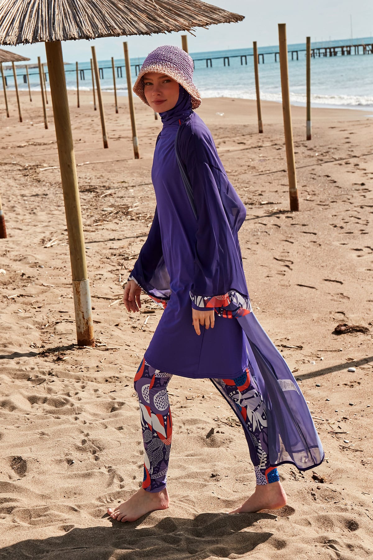 Colourful Pareo Kimono P2420 Marina Modest