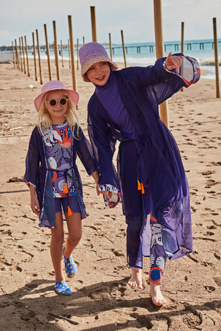 Lycra Purple Burkini Modest Swimwear M2494 - By Baano