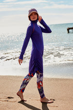 Lycra Purple Burkini Modest Swimwear M2494 - By Baano