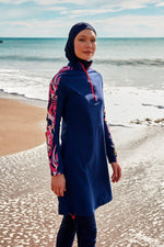 Woven Navy Burkini Modest Swimwear M2489 Marina Modest
