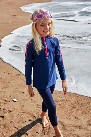 Parachute Navy Blue Girls Swimwear K2402 - By Baano