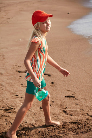 Lycra Green Girls Swimwear K2406 - By Baano