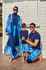 Woven Navy Boys Shorts B2435 Marina Modest