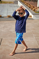 Woven Navy Boys Shorts B2435 Marina Modest