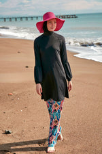 Lycra Black Burkini Modest Swimwear M2491 - By Baano