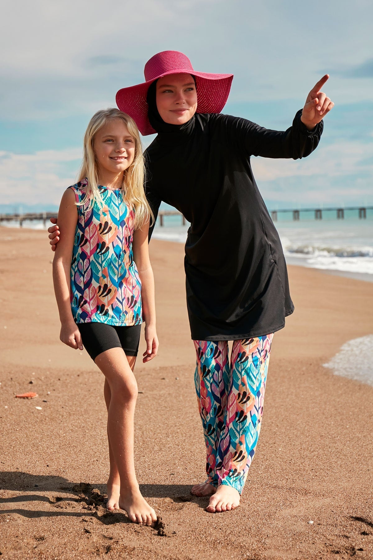 Lycra Black Burkini Modest Swimwear M2491 - By Baano