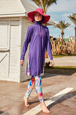 Lycra Purple Burkini Modest Swimwear M2496 - By Baano