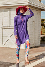 Lycra Purple Burkini Modest Swimwear M2496 - By Baano