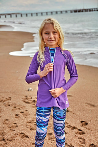 Woven Purple Girls Swimwear K2405 - By Baano