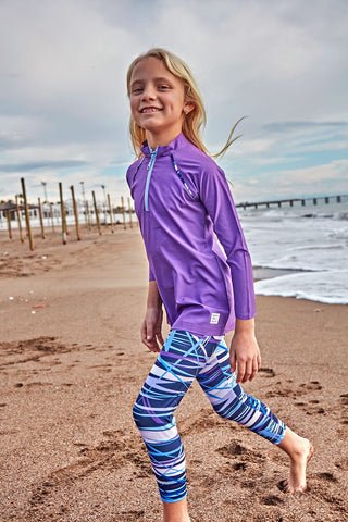 Woven Purple Girls Swimwear K2405 - By Baano