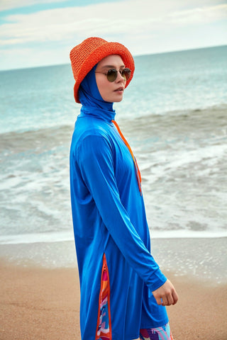 Lycra Royal Blue Burkini Modest Swimwear M2483 - By Baano
