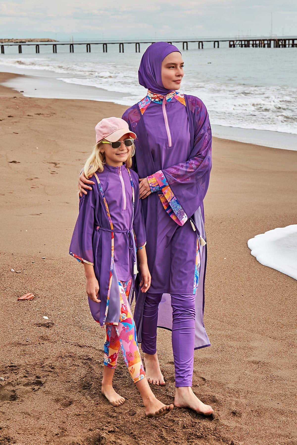 Woven Purple Burkini Modest Swimwear M2495 - By Baano