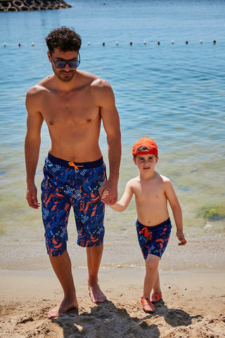 Woven Navy Boys Shorts B2362 - By Baano