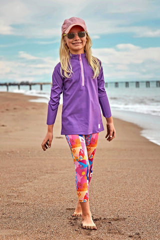 Woven Purple Girls Swimwear K2408 - By Baano