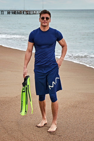 Navy Men's Shorts S2406 - By Baano