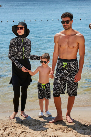 Woven Black Boys Shorts B2363 - By Baano