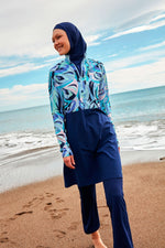 Woven Navy Burkini Modest Swimwear M2498 Marina Modest
