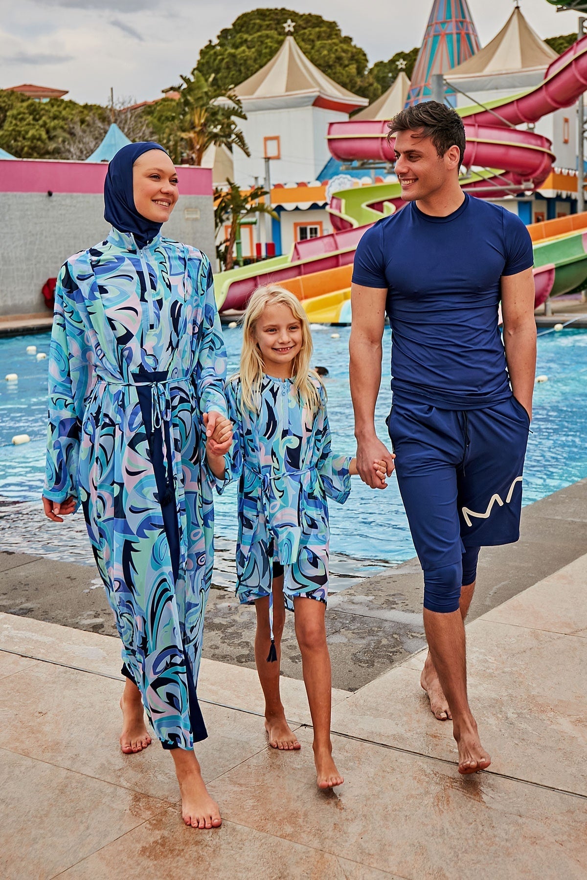 Woven Navy Burkini Modest Swimwear M2498 Marina Modest