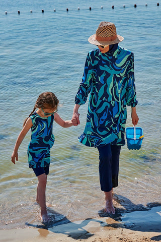 Lycra Navy Burkini Modest Swimwear M2334 - By Baano