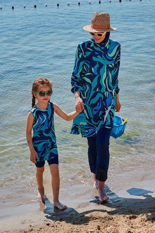 Lycra Navy Burkini Modest Swimwear M2334 - By Baano