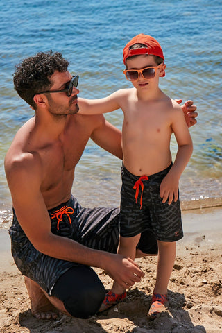 Woven Black Boys Shorts B2364 - By Baano