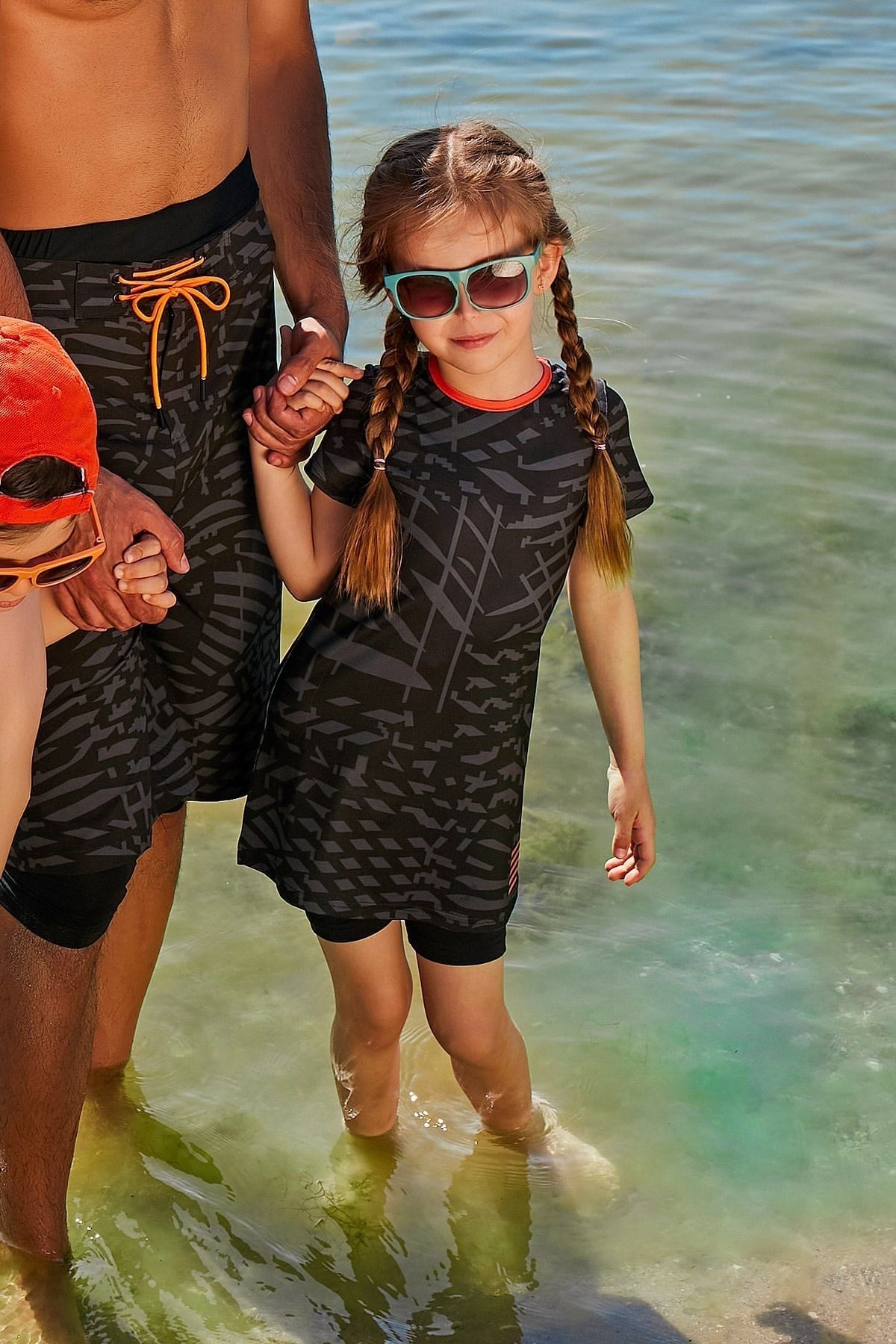 Lycra Black Kids Swimsuit K2335 Marina Modest