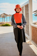 Woven Black Burkini Modest Swimwear M2430 Marina Modest