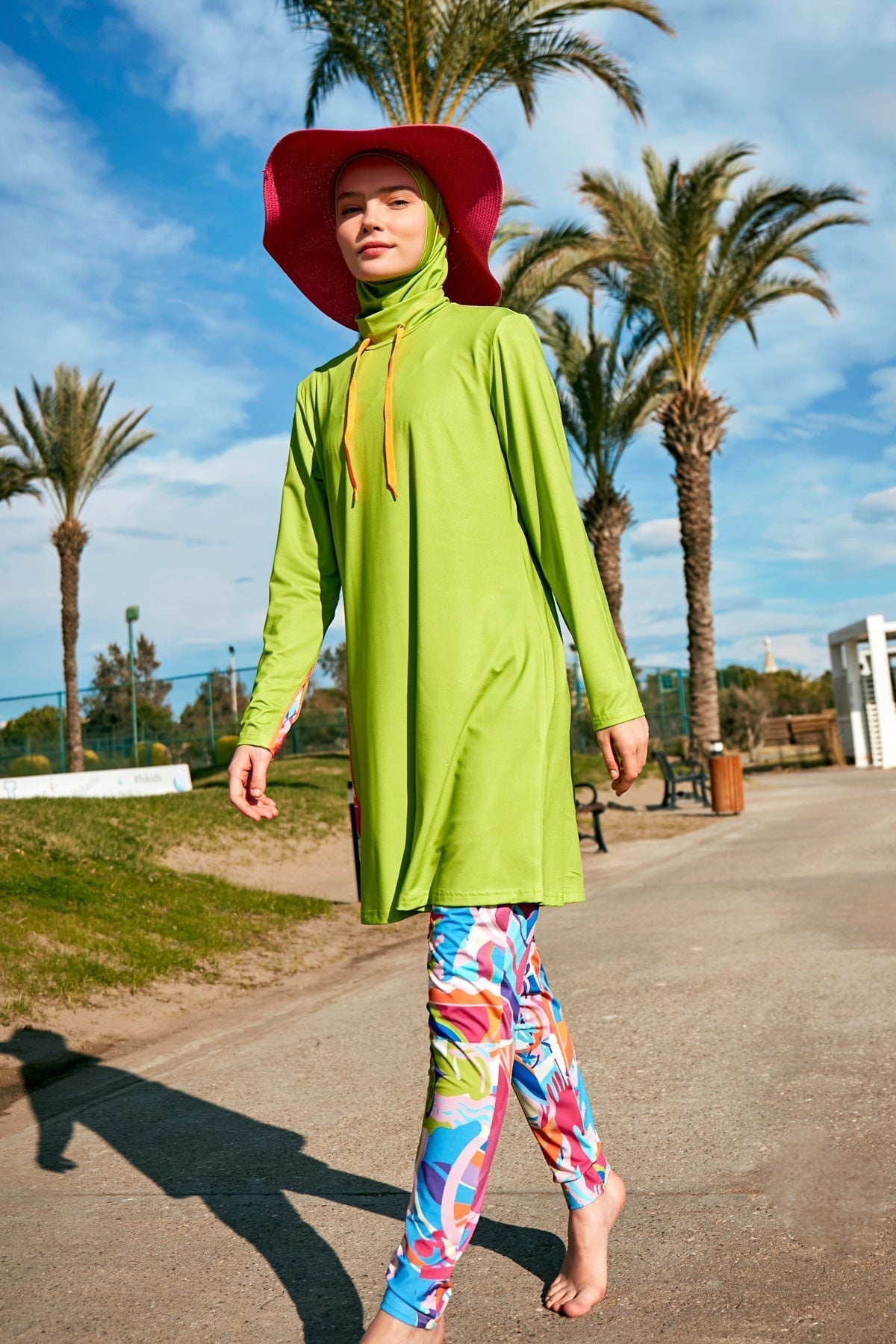 Lycra Green Burkini Modest Swimwear M2484 - By Baano