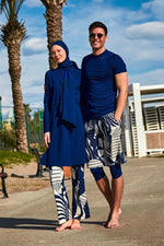 Woven Navy Burkini Modest Swimwear M2429 - By Baano
