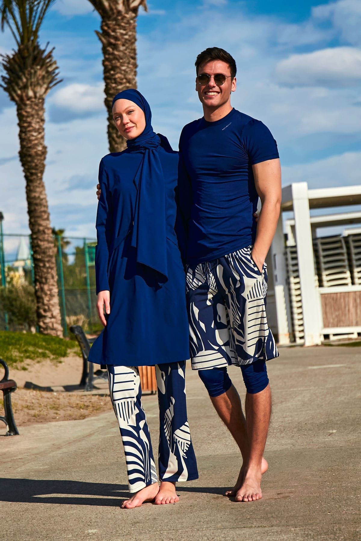 Woven Navy Burkini Modest Swimwear M2429 - By Baano