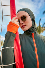 Woven Khaki Burkini Modest Swimwear M2413 Marina Modest