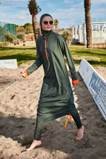 Woven Khaki Burkini Modest Swimwear M2413 Marina Modest